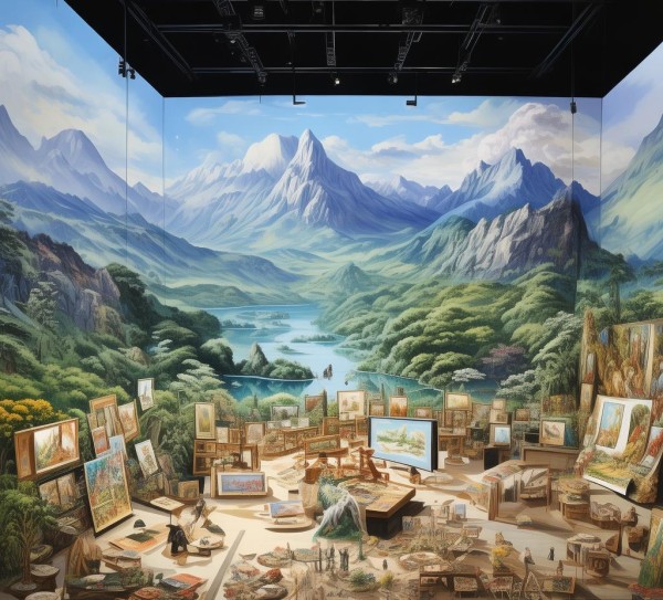 永康艺术与自然的数字油画展